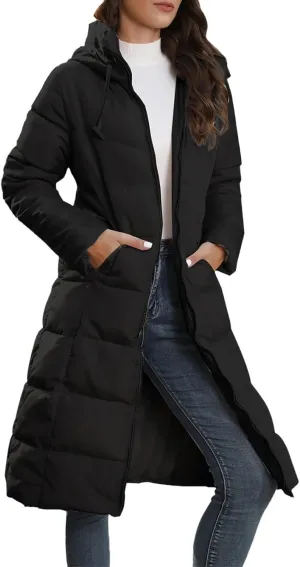 Women's Packable Down Jacket Hooded Puffer Jacket Lightweight Winter Coat Hot Clothes Women