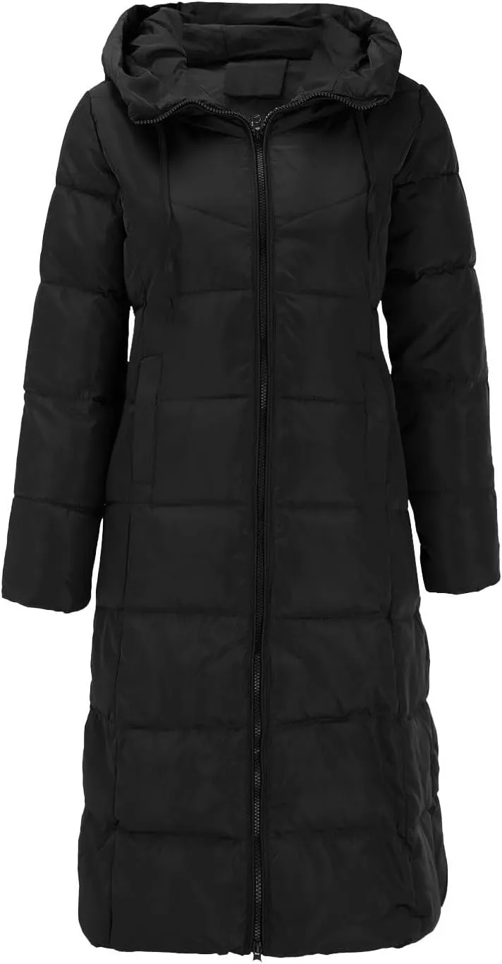 Women's Packable Down Jacket Hooded Puffer Jacket Lightweight Winter Coat Hot Clothes Women