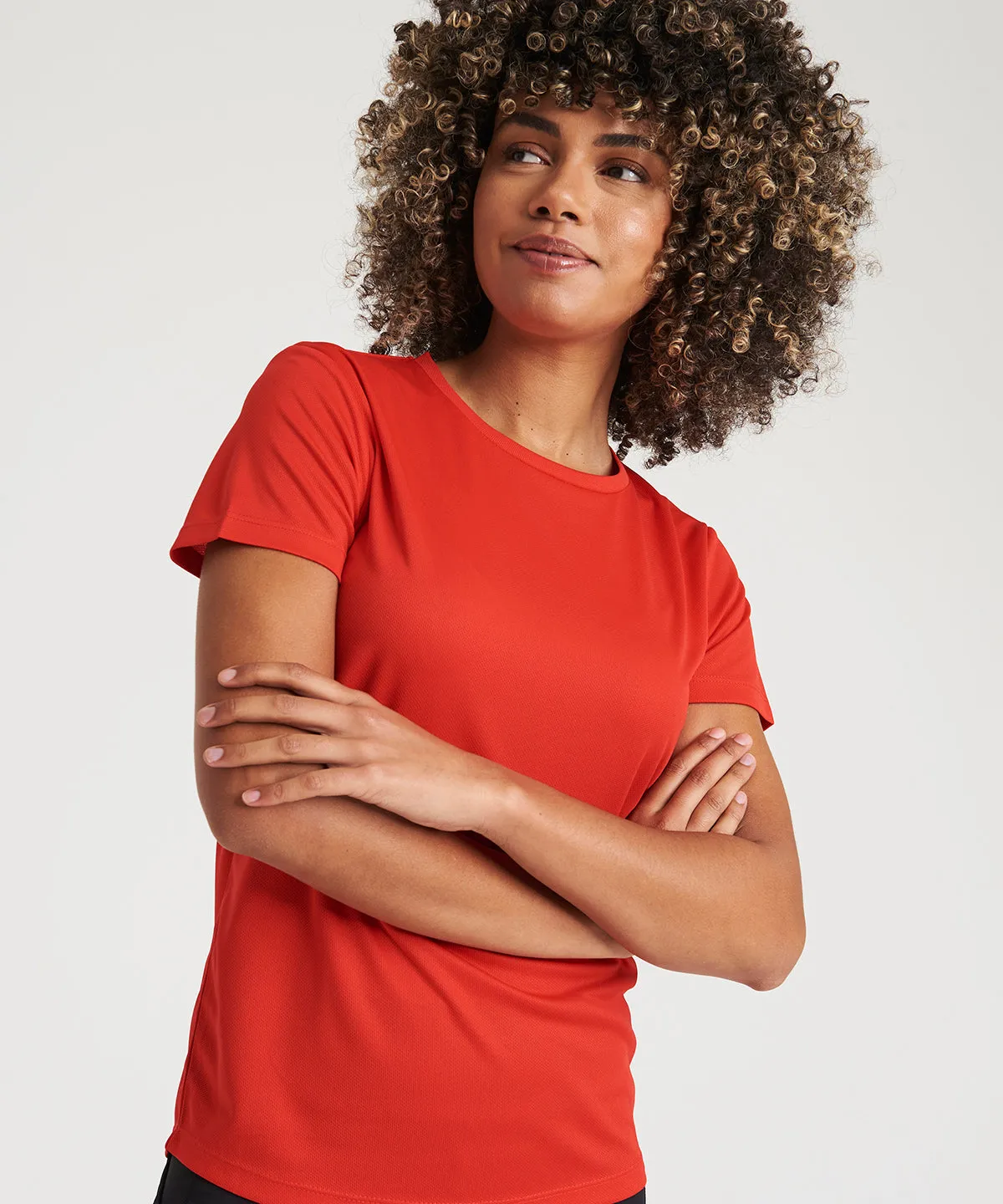 Womens recycled cool T | Fire Red