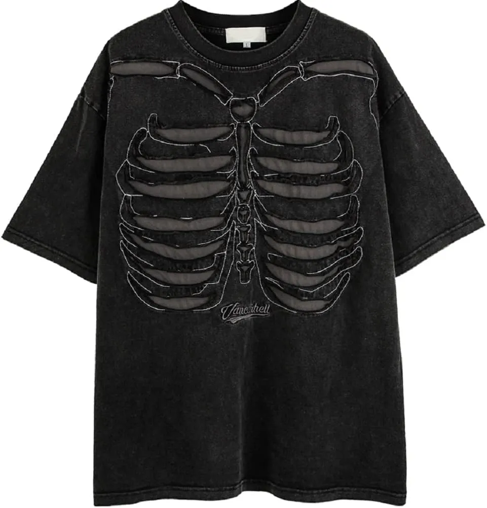 Y2K 90s Vintage Graphic Oversize Shirts Summer Unisex Hipster Printed Casual Tee Streetwear Harajuku Top Tshirt