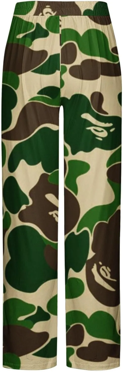 Zeiyignr Camo Lounge Pants for Men Lightweight Pjs Bottoms Soft Yoga Trousers Pajama Pants Sleepwear Bottom Pants with Pocket